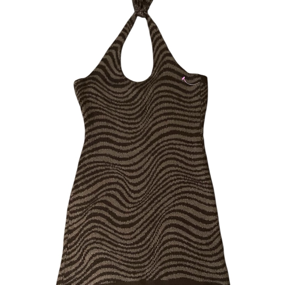 H&M Brown and Tan Knit Sweater